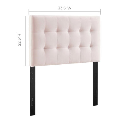 Lily Biscuit Tufted Performance Velvet Twin Headboard