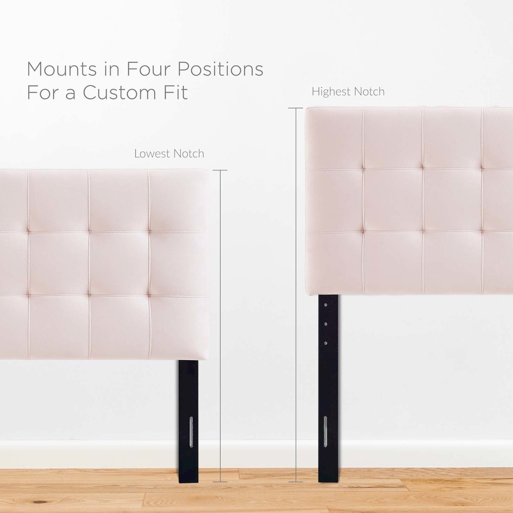 Lily Biscuit Tufted Performance Velvet Twin Headboard