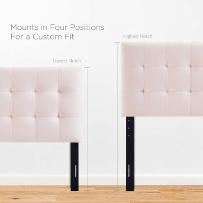 Lily Biscuit Tufted Performance Velvet Twin Headboard