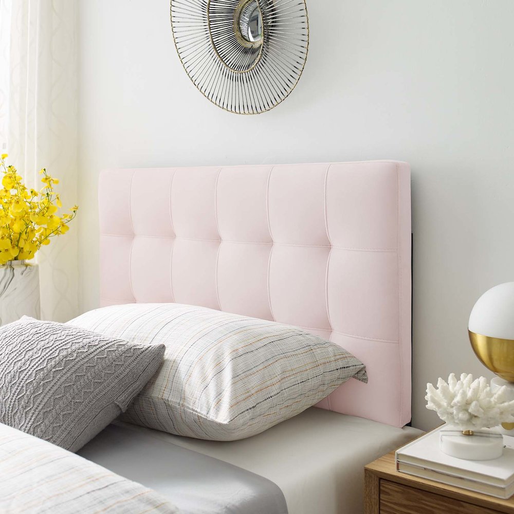 Lily Biscuit Tufted Performance Velvet Twin Headboard