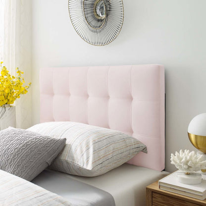 Lily Biscuit Tufted Performance Velvet Twin Headboard