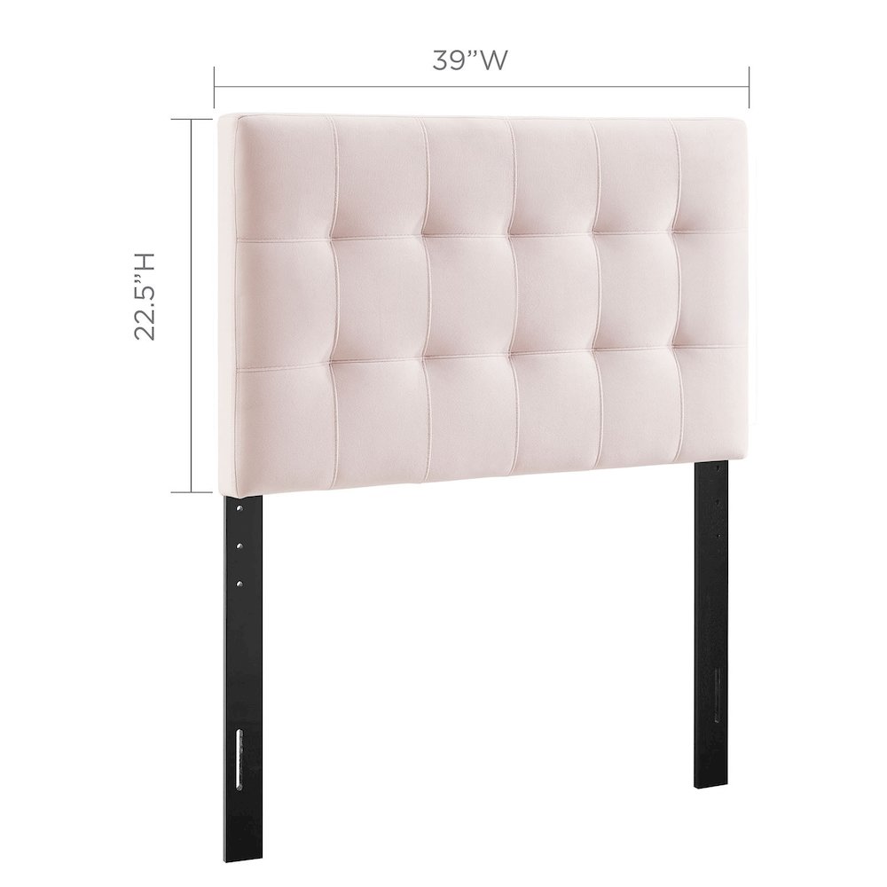 Lily Biscuit Tufted Performance Velvet Twin Headboard
