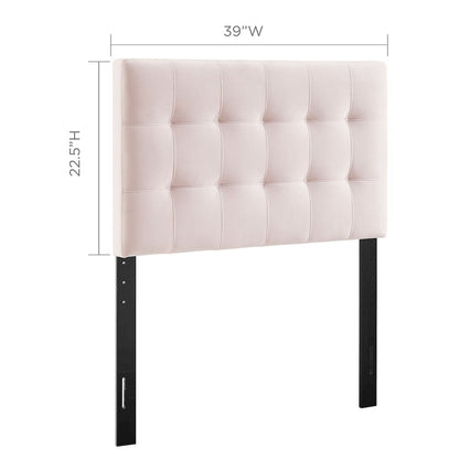 Lily Biscuit Tufted Performance Velvet Twin Headboard