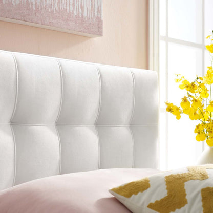 Lily Biscuit Tufted Performance Velvet Twin Headboard