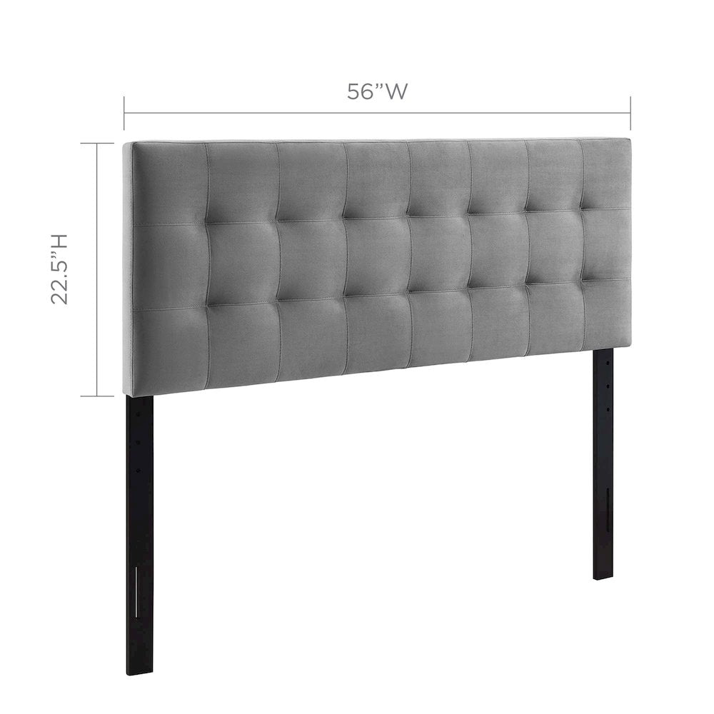Lily Biscuit Tufted Performance Velvet Full Headboard