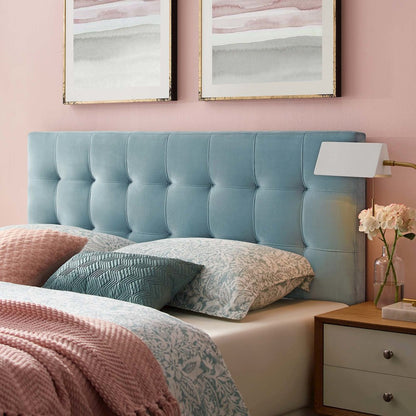 Lily Biscuit Tufted Performance Velvet Full Headboard