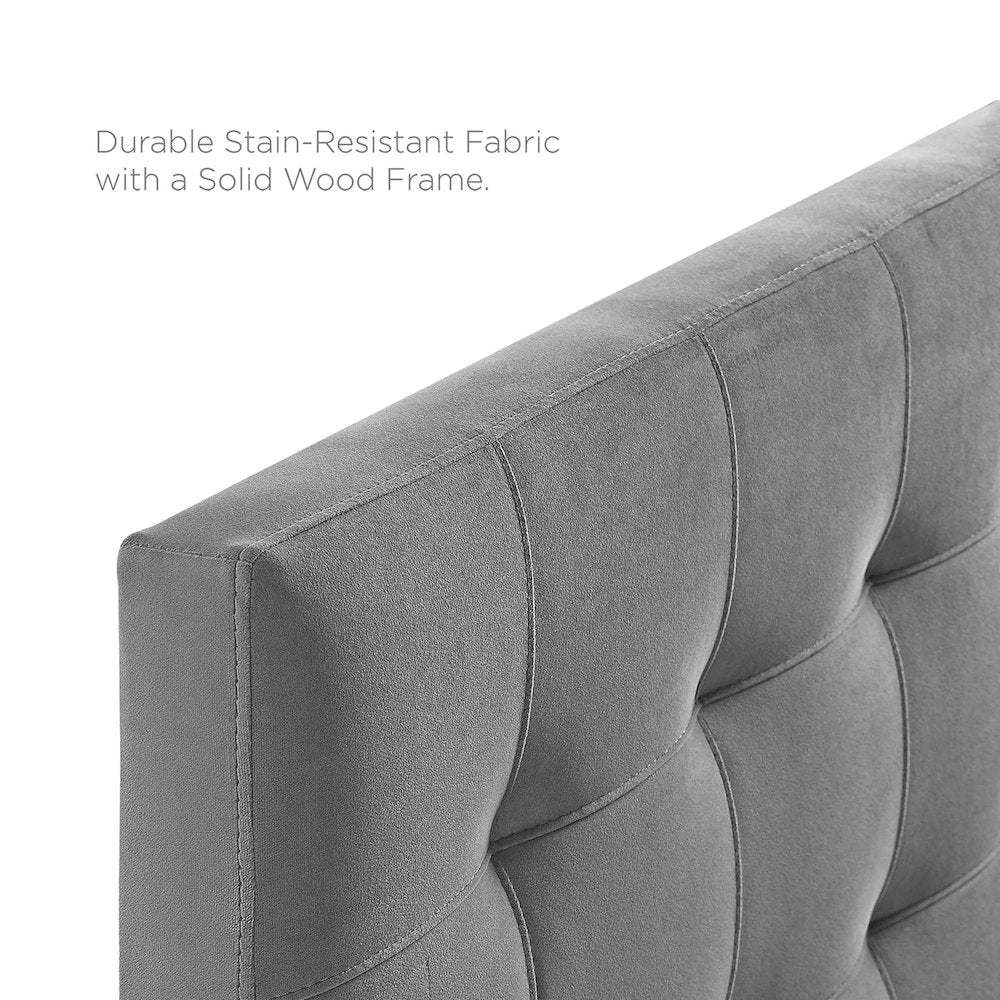 Lily Biscuit Tufted Performance Velvet Queen Headboard