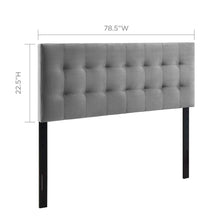 Lily King Biscuit Tufted Performance Velvet Headboard