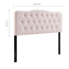 Annabel King Diamond Tufted Performance Velvet Headboard
