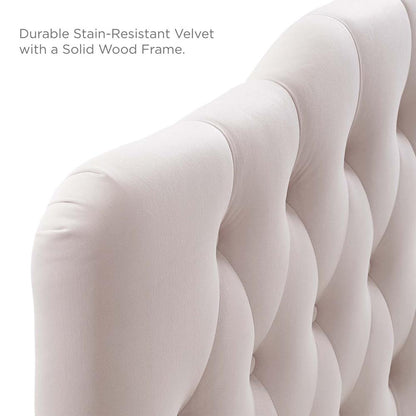 Annabel King Diamond Tufted Performance Velvet Headboard