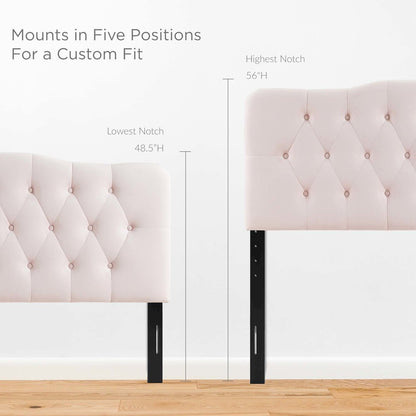 Annabel Diamond Tufted Performance Velvet Full Headboard