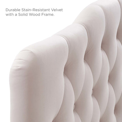 Annabel Diamond Tufted Performance Velvet Full Headboard