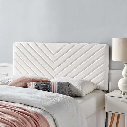 Alyson Angular Channel Tufted Performance Velvet Full / Queen Headboard