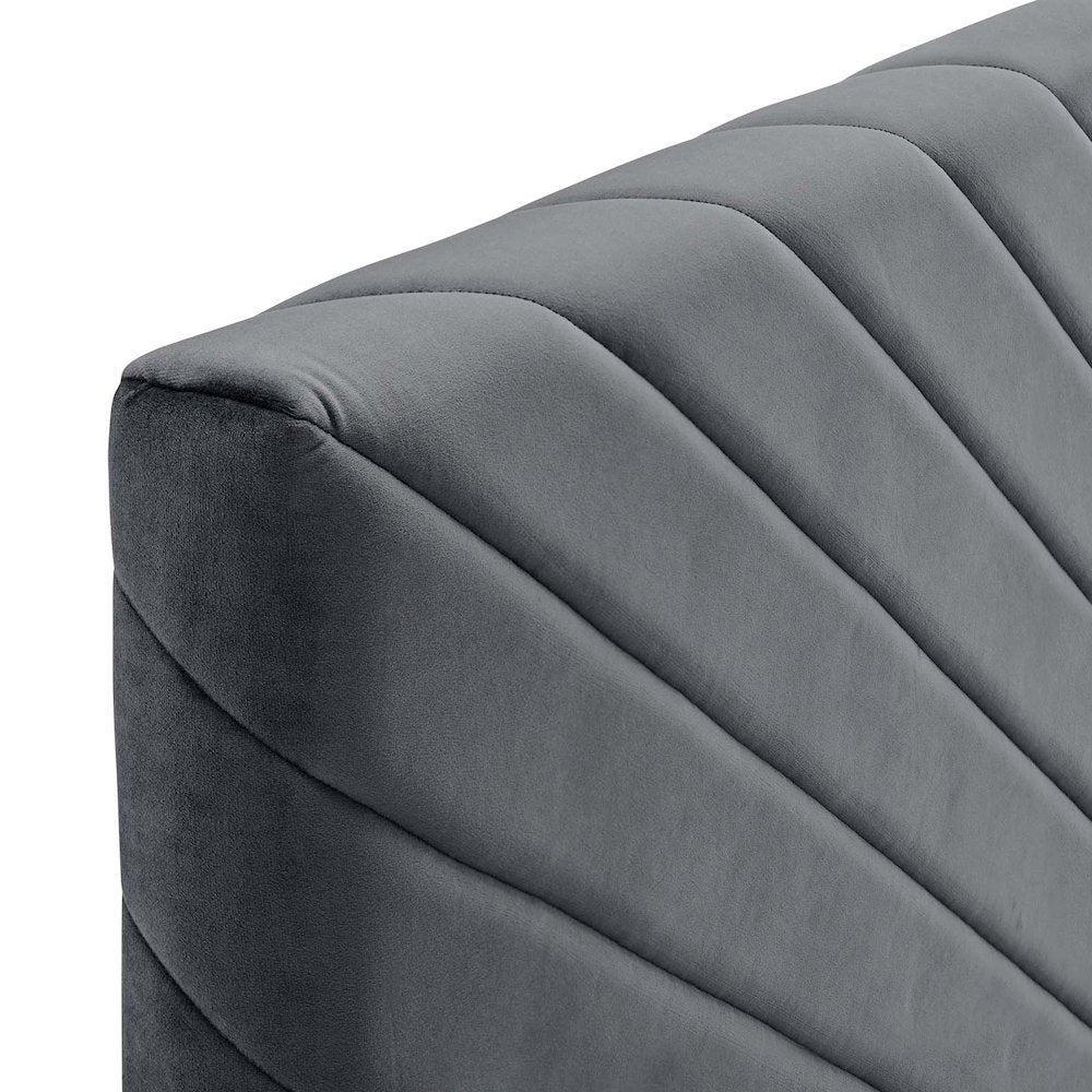 Angular Channel Tufted Performance Velvet King / California King Headboard