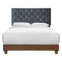 Rhiannon Diamond Tufted Upholstered Performance Velvet Queen Bed