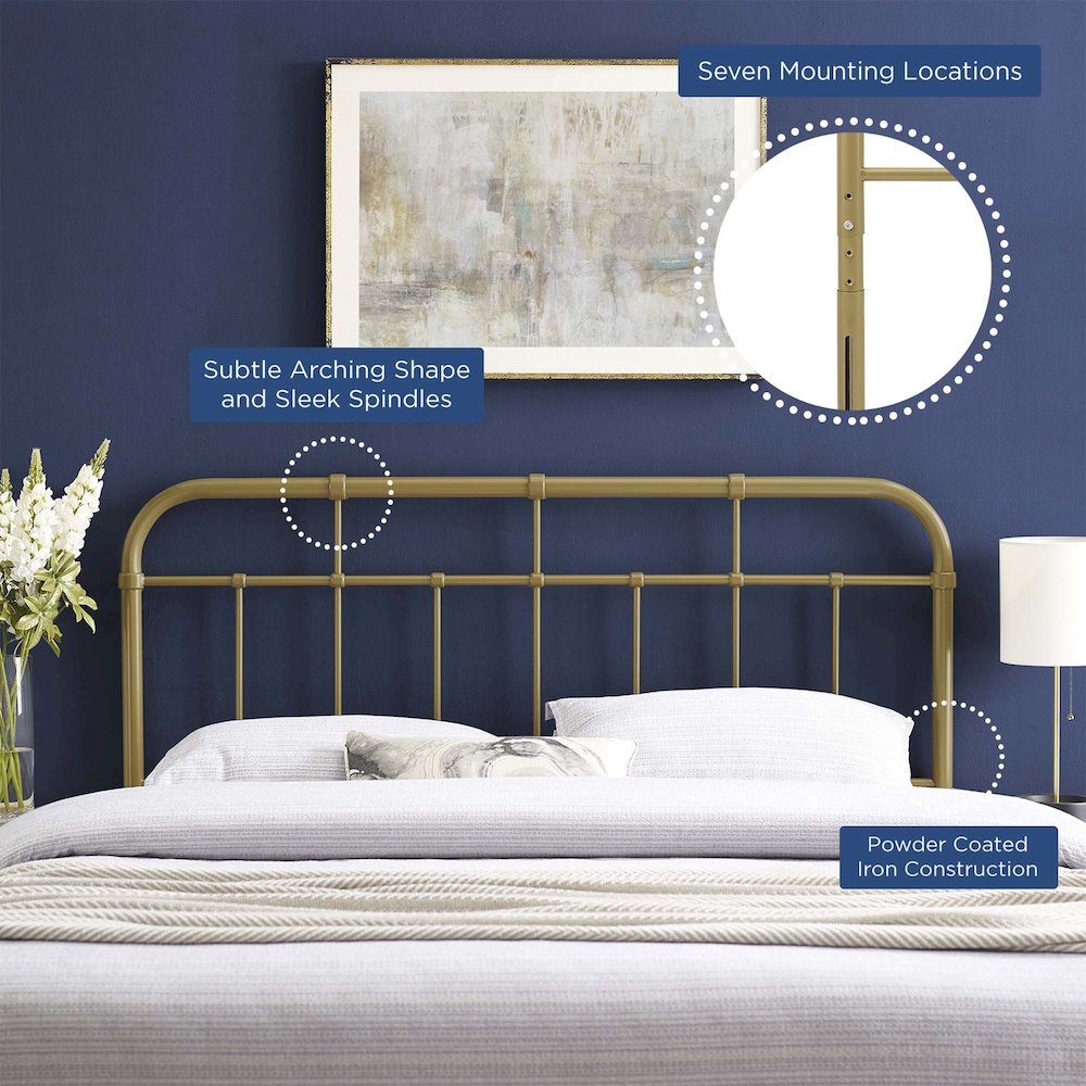 Alessia Metal Full Headboard