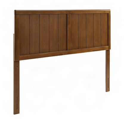 Wooden Twin Headboard Only, Wall Mounted Wood Head Board, Japandi, Walnut