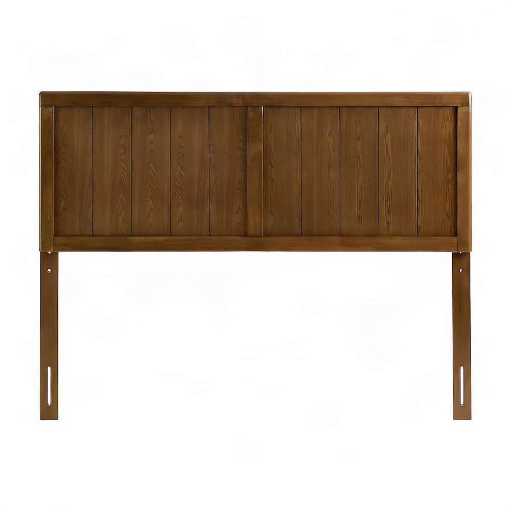 Wooden Twin Headboard Only, Wall Mounted Wood Head Board, Japandi, Walnut