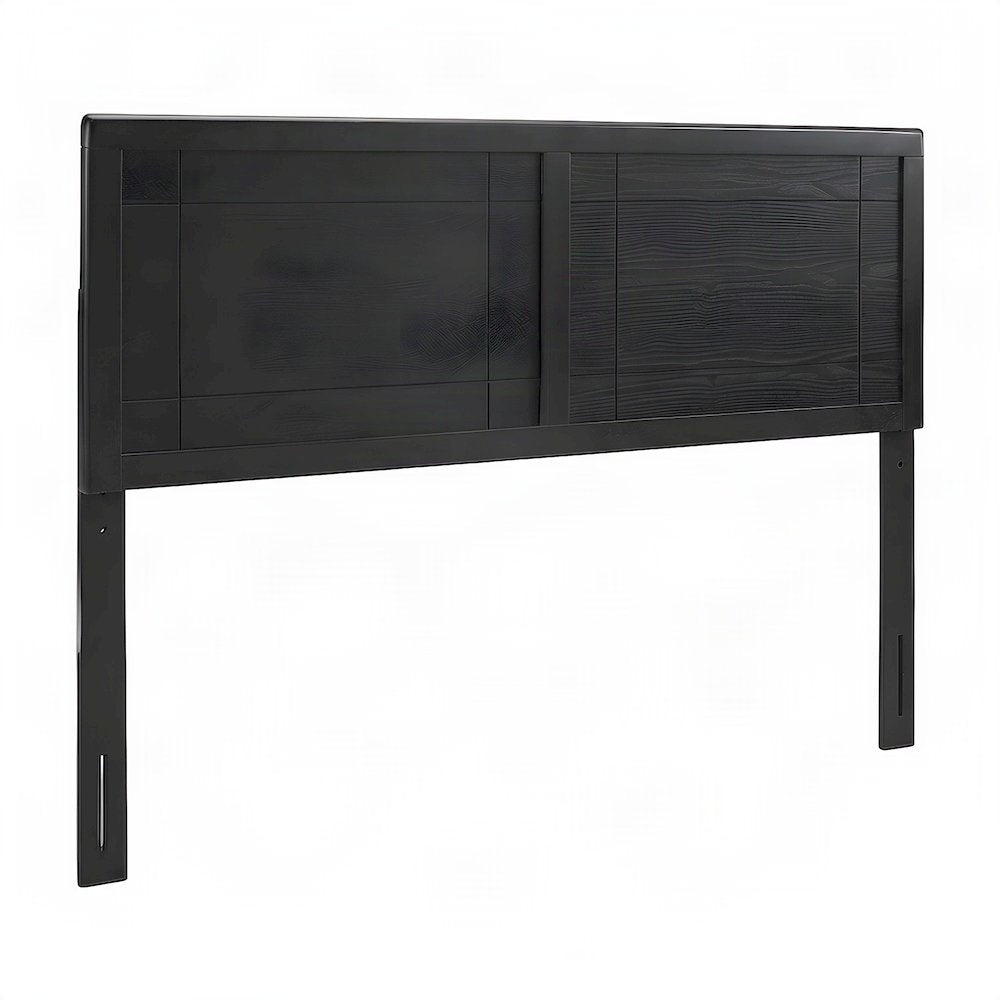 Industrial-Style Wood Twin Headboard, Twin XL Dorm Bed Compatible, Black