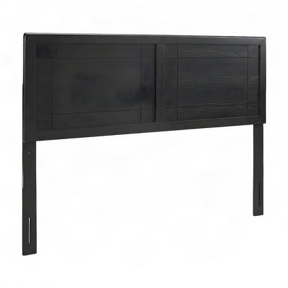 Industrial-Style Wood Twin Headboard, Twin XL Dorm Bed Compatible, Black