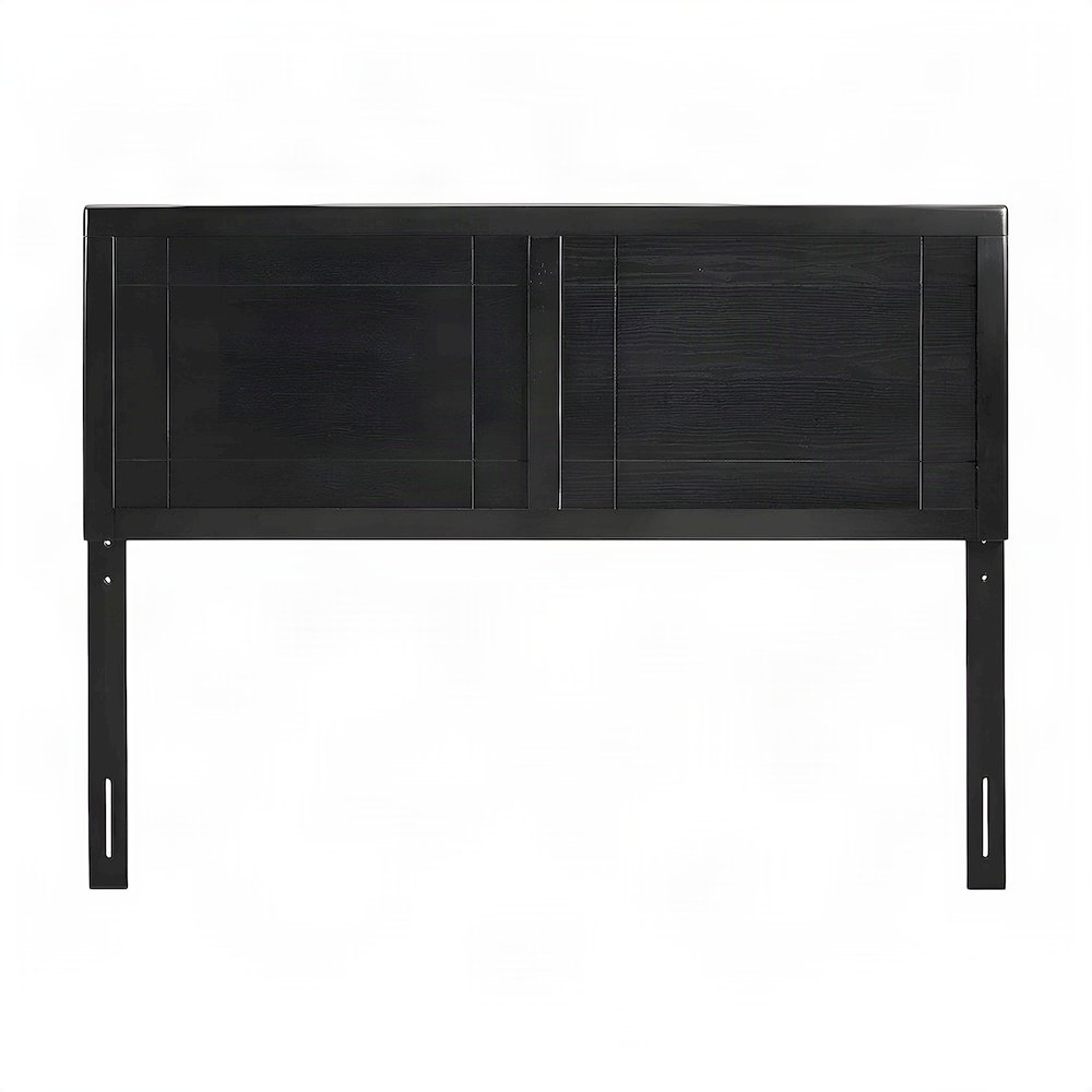 Industrial-Style Wood Twin Headboard, Twin XL Dorm Bed Compatible, Black
