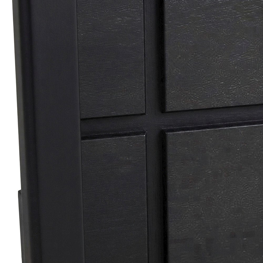 Industrial-Style Wood Twin Headboard, Twin XL Dorm Bed Compatible, Black