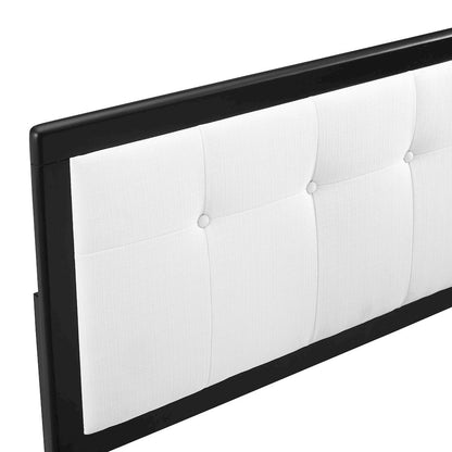 Draper Tufted Fabric and Wood Full Headboard