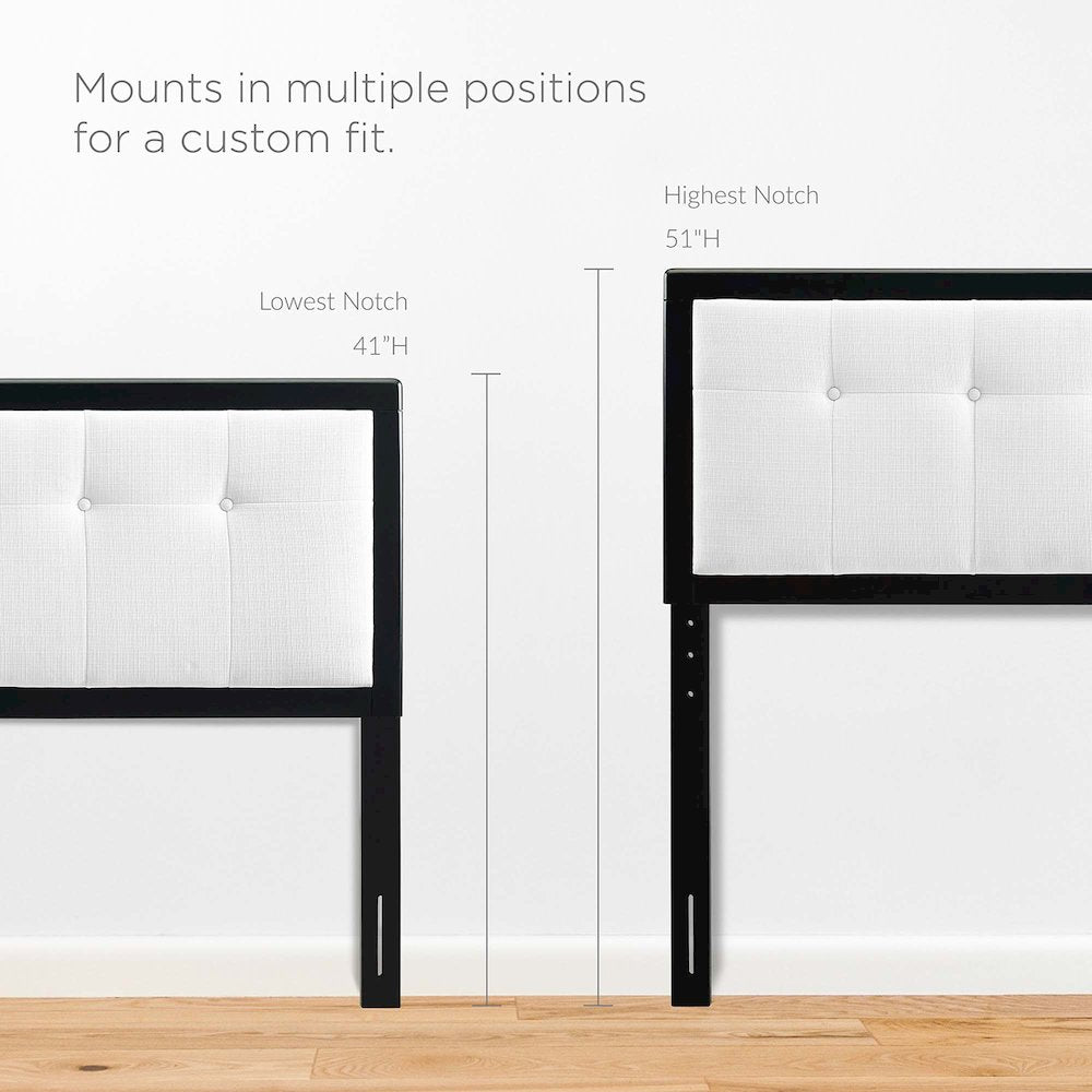 Draper Tufted Fabric and Wood Full Headboard