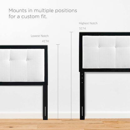 Draper Tufted Fabric and Wood Full Headboard