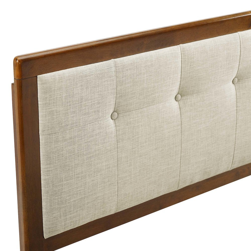 Draper Tufted Fabric and Wood Full Headboard