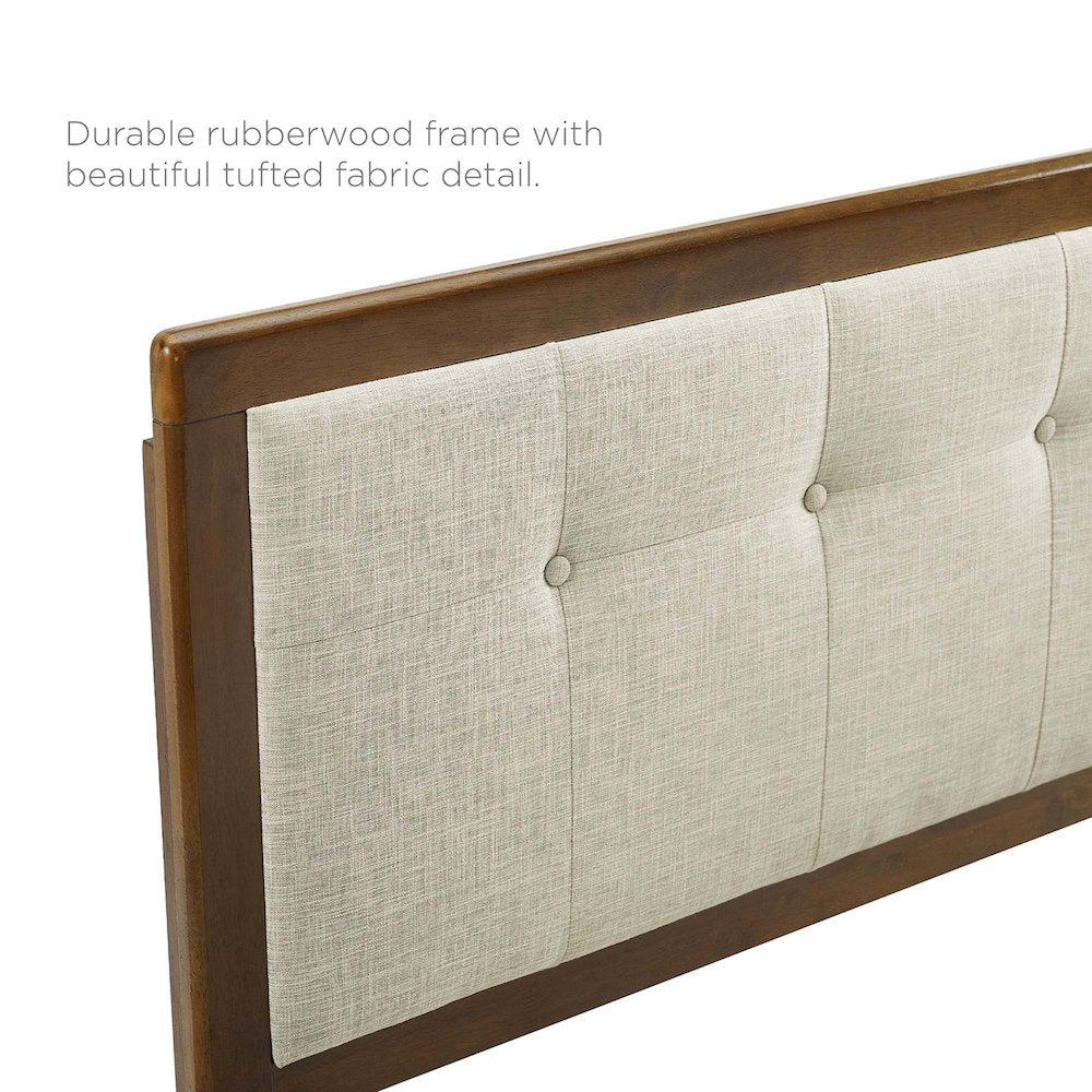 Draper Tufted Fabric and Wood Full Headboard