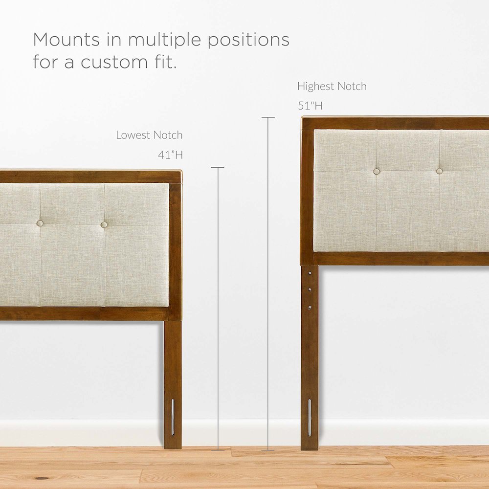 Draper Tufted Fabric and Wood Full Headboard