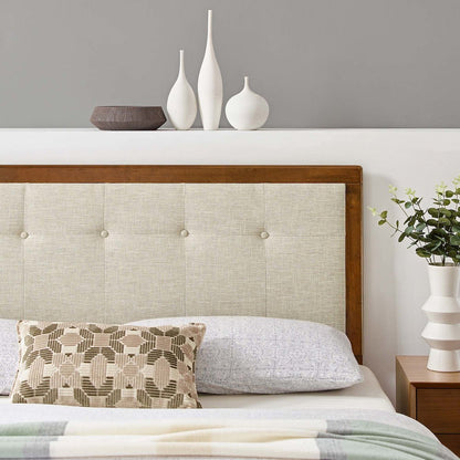 Draper Tufted Fabric and Wood Full Headboard