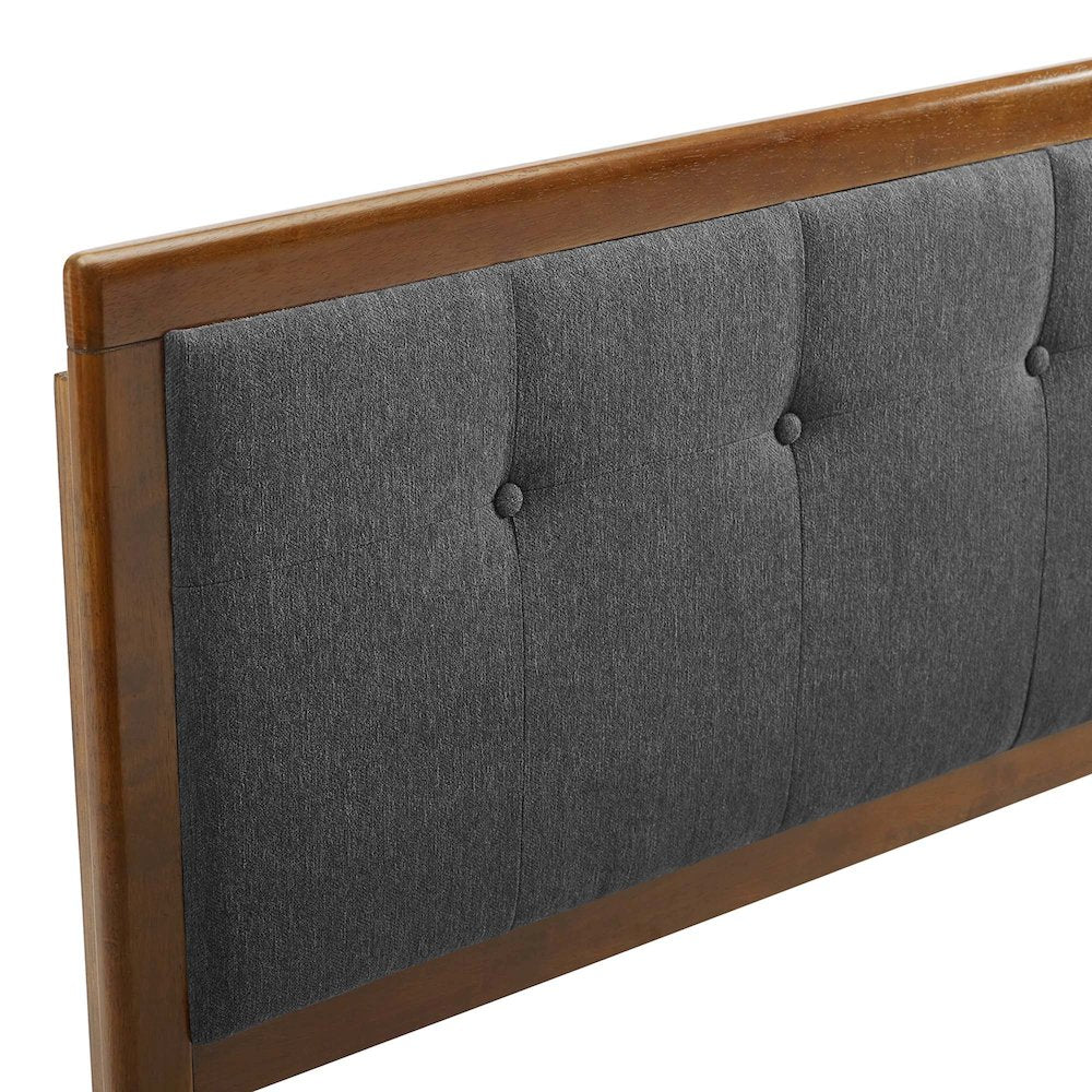 Draper Tufted Fabric and Wood Full Headboard
