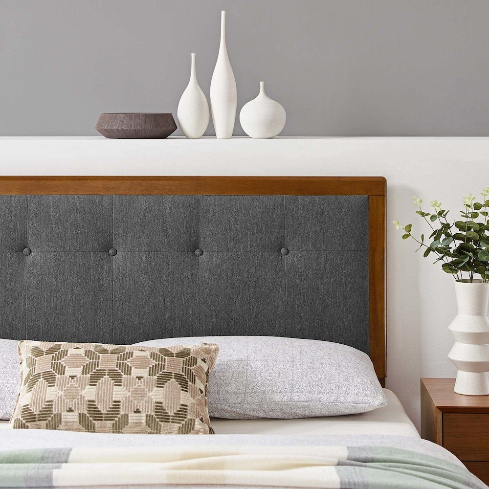 Draper Tufted Fabric and Wood Full Headboard