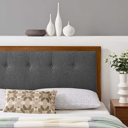 Draper Tufted Fabric and Wood Full Headboard