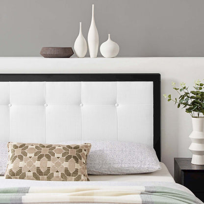 Draper Tufted Fabric and Wood King Headboard