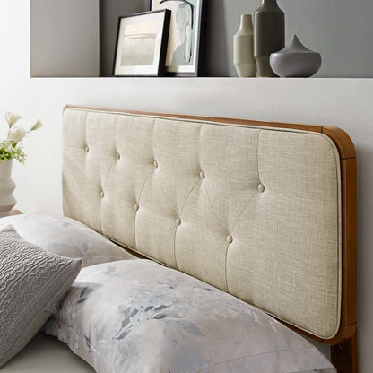 Collins Tufted Fabric and Wood Twin Headboard