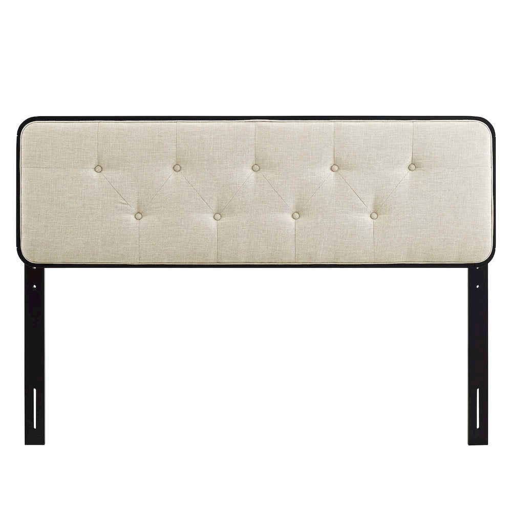 Collins Tufted Fabric and Wood Full Headboard