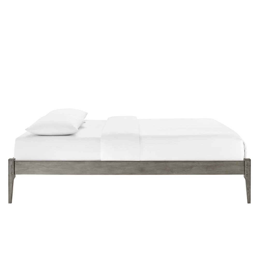 June Wood Full Platform Bed Frame