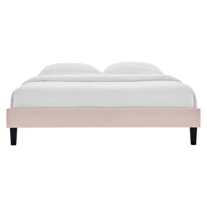 Reign Performance Velvet Full Platform Bed Frame
