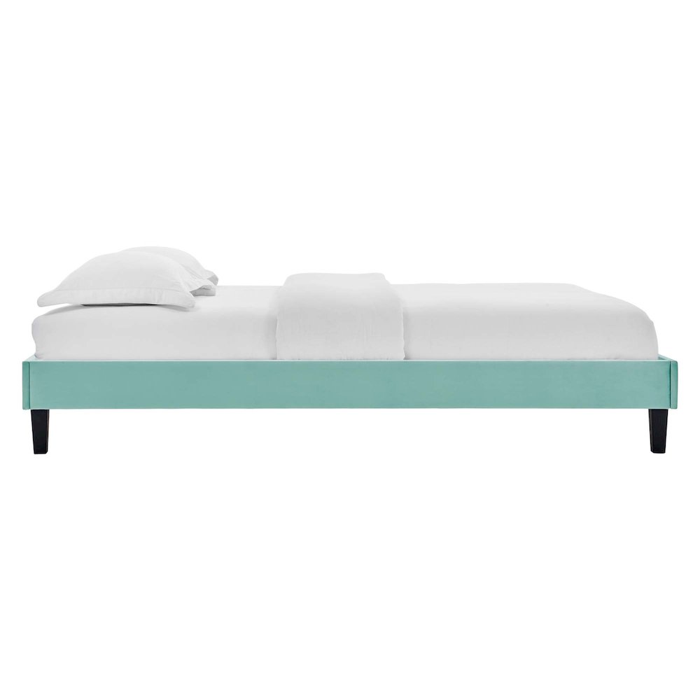 Reign Performance Velvet Queen Platform Bed Frame