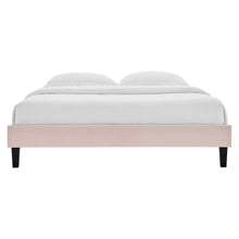 Reign Performance Velvet Queen Platform Bed Frame