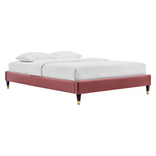 Harlow Performance Velvet Queen Platform Bed Frame