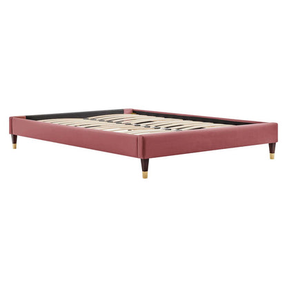 Harlow Performance Velvet Queen Platform Bed Frame