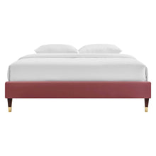 Harlow Performance Velvet Queen Platform Bed Frame