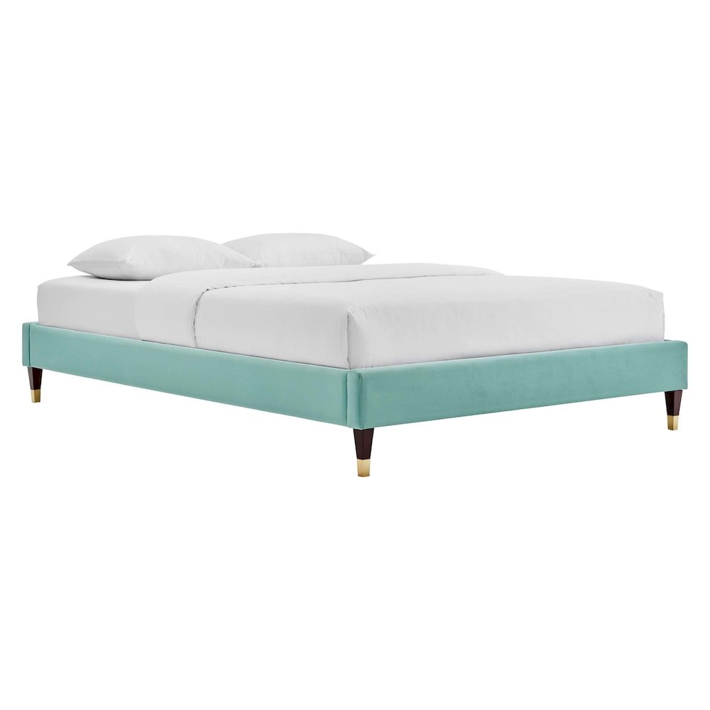 Harlow Performance Velvet Queen Platform Bed Frame