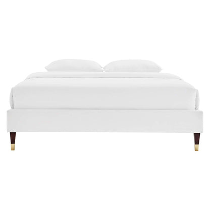 Harlow Performance Velvet Queen Platform Bed Frame