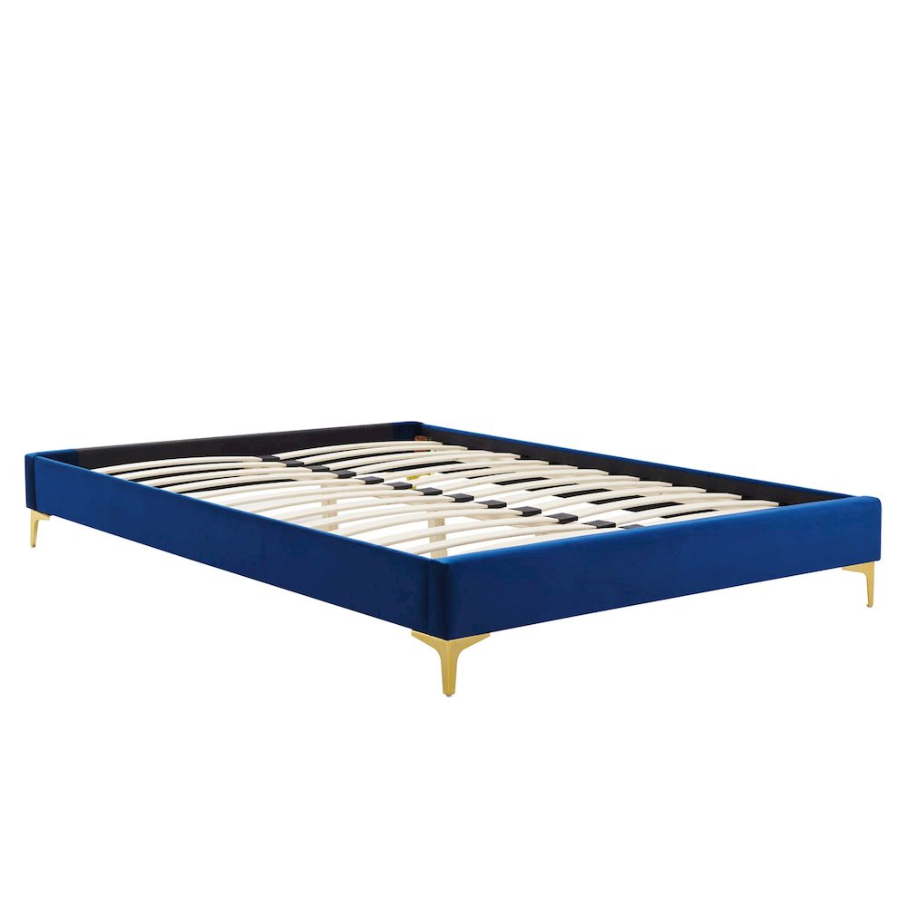 Sutton Performance Velvet Queen Bed Frame