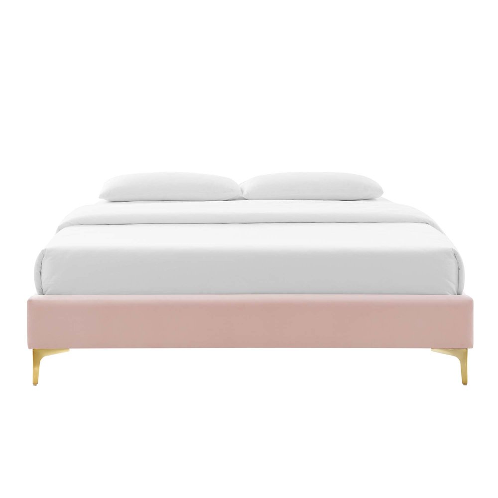 Sutton Performance Velvet Queen Bed Frame